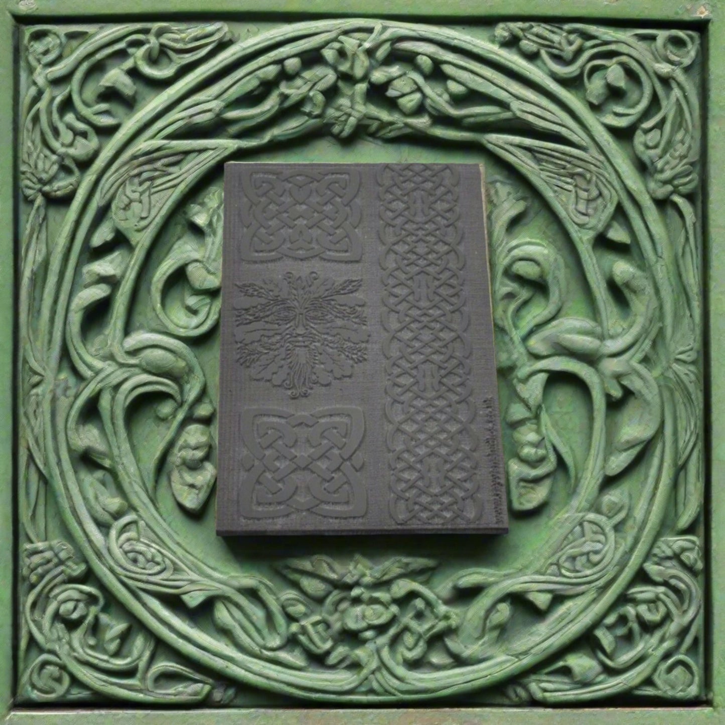 Texture Mat green man Celtic