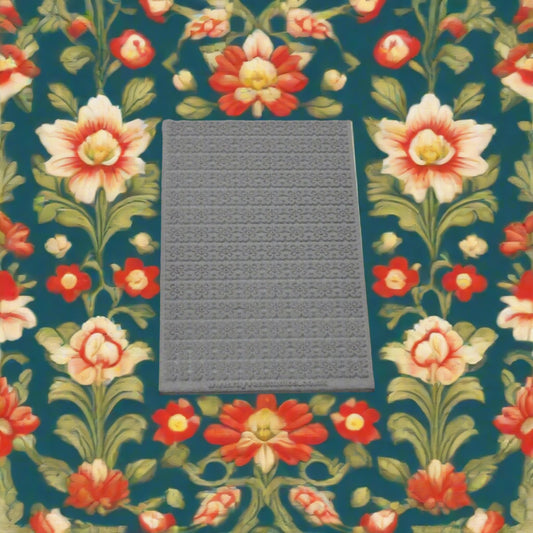 Texture Mat Retro Flowers Geometric