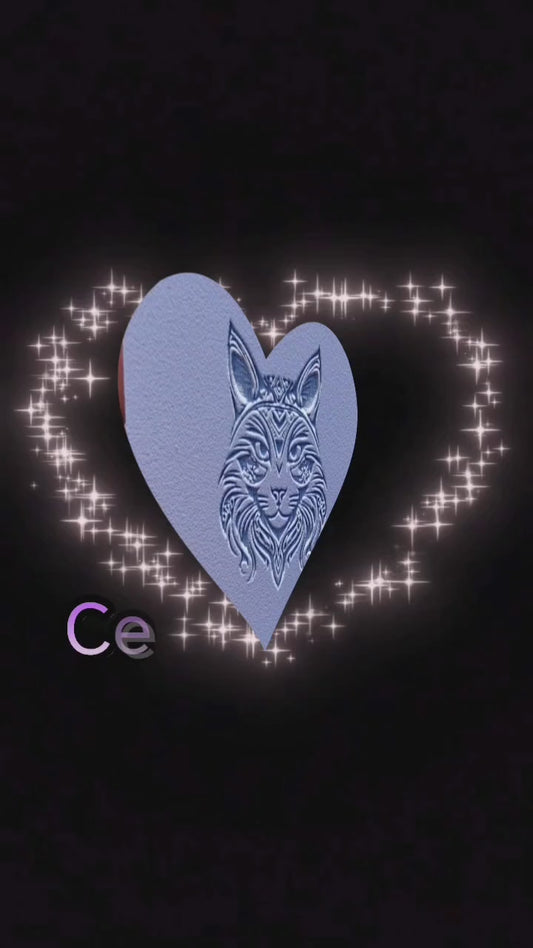 Video showcasing three Celtic cat designs on a mini texture mat.