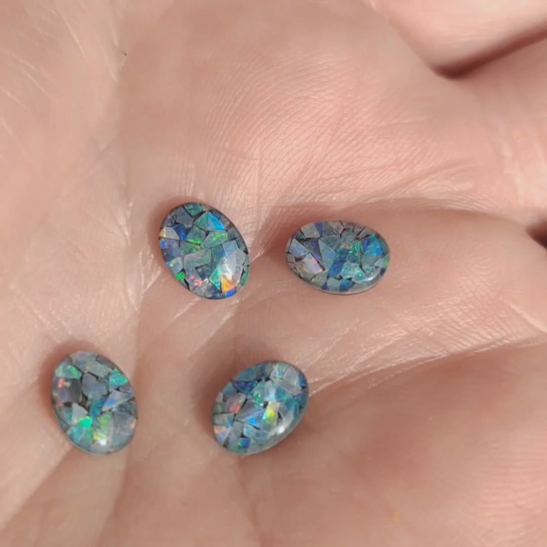 Four Opal Mosaic oval opals