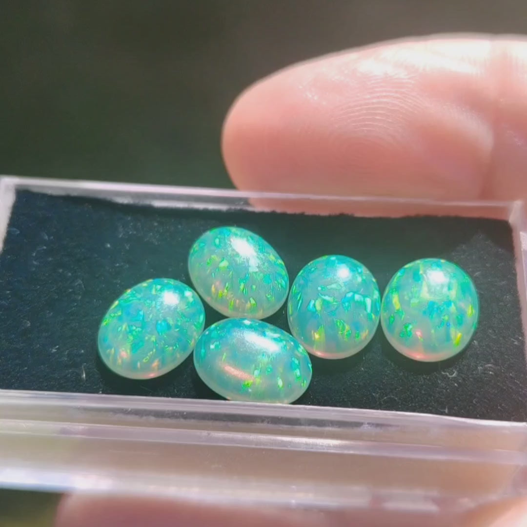 Bello Opal with green, yellow and orange flash