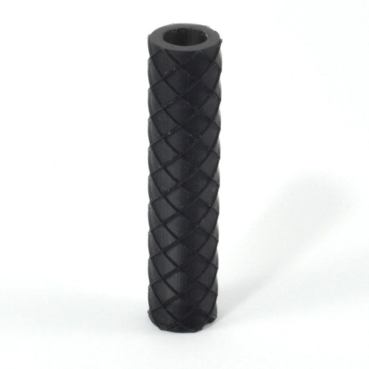 Black textured roller on a white background