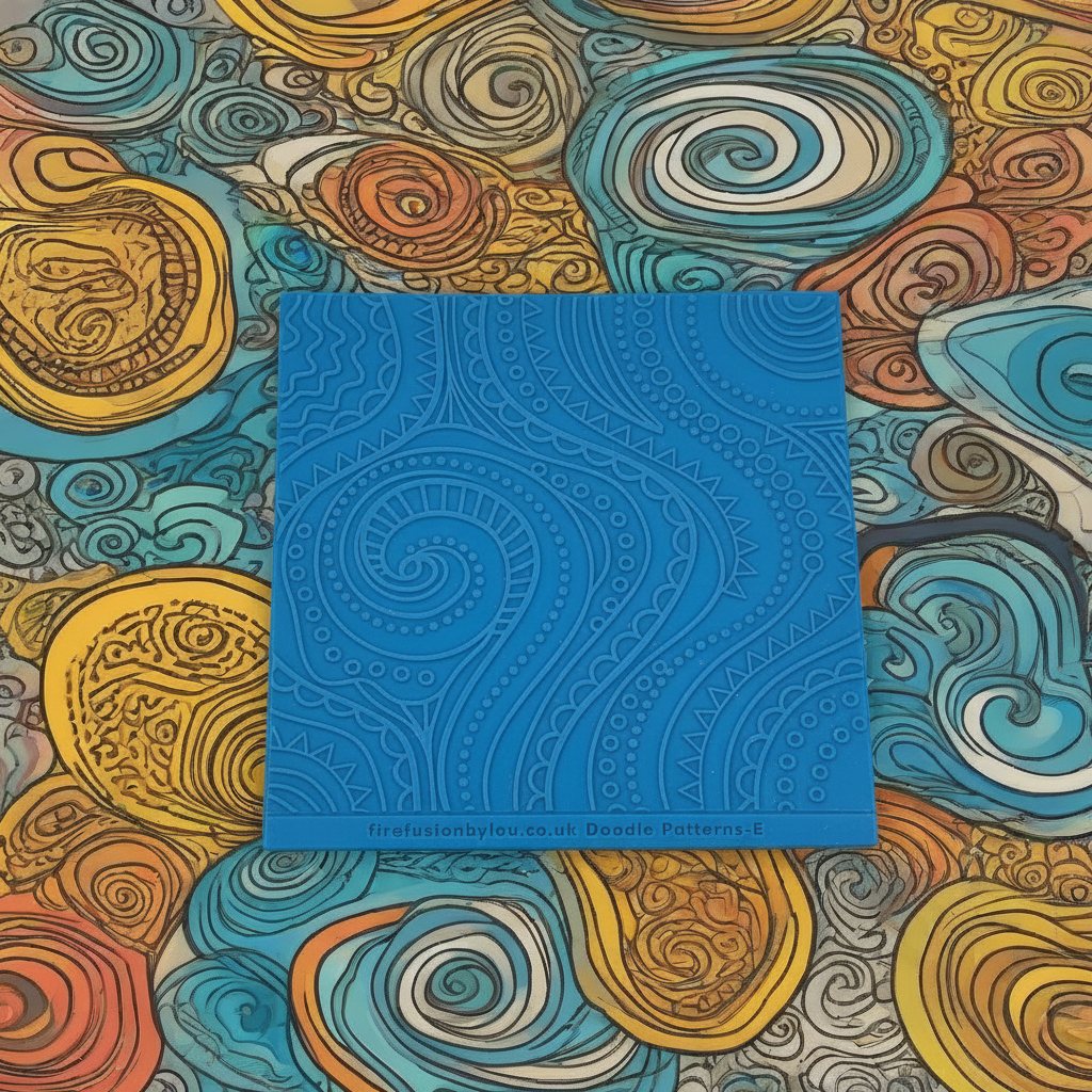 A pattern embossed texture mat. This texture mat will give you an embossed effect on metal clay or polymer clay.