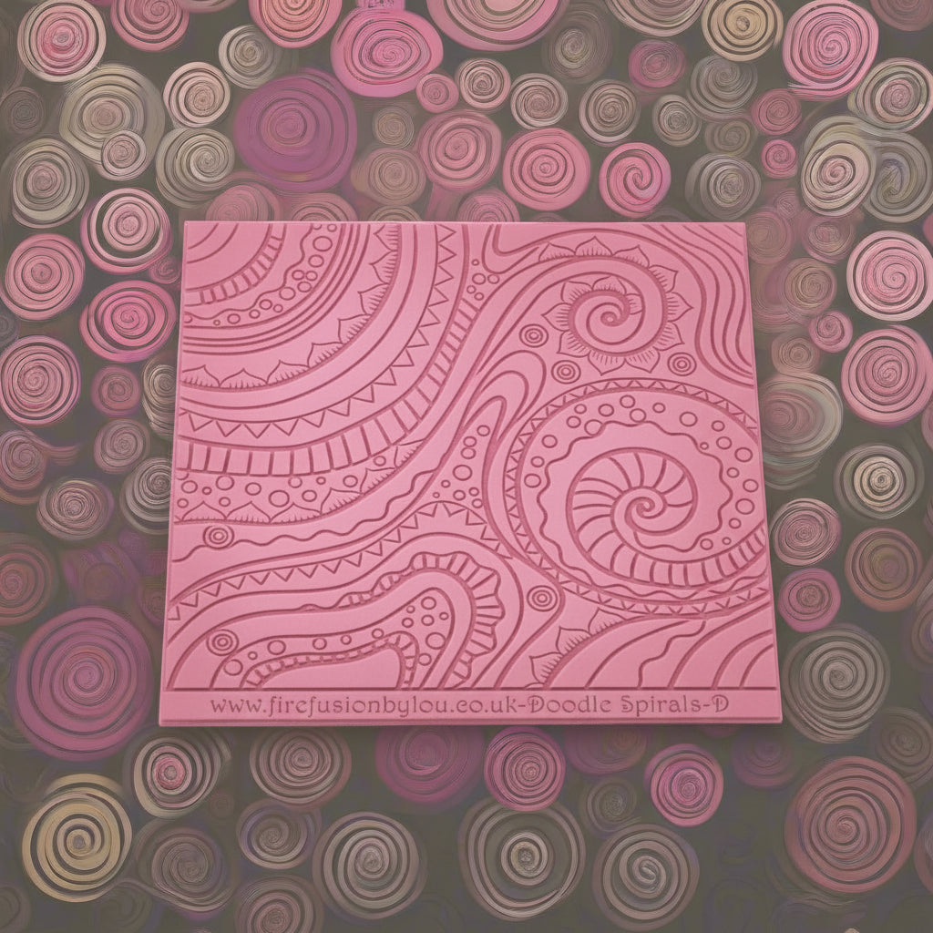 A pattern debossed texture mat. This texture mat will give you an embossed effect on metal clay or polymer clay.
