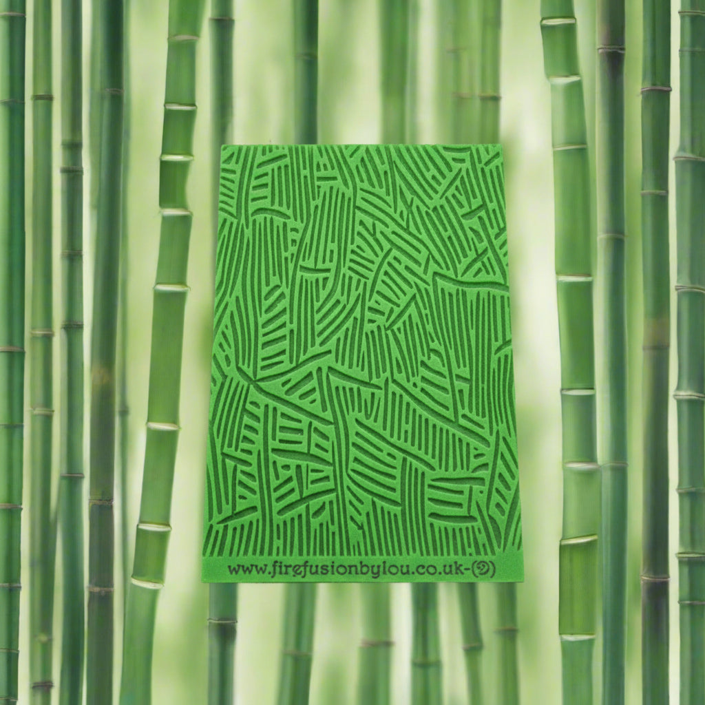 A pattern debossed texture mat. This texture mat will give you an embossed effect on metal clay or polymer clay.