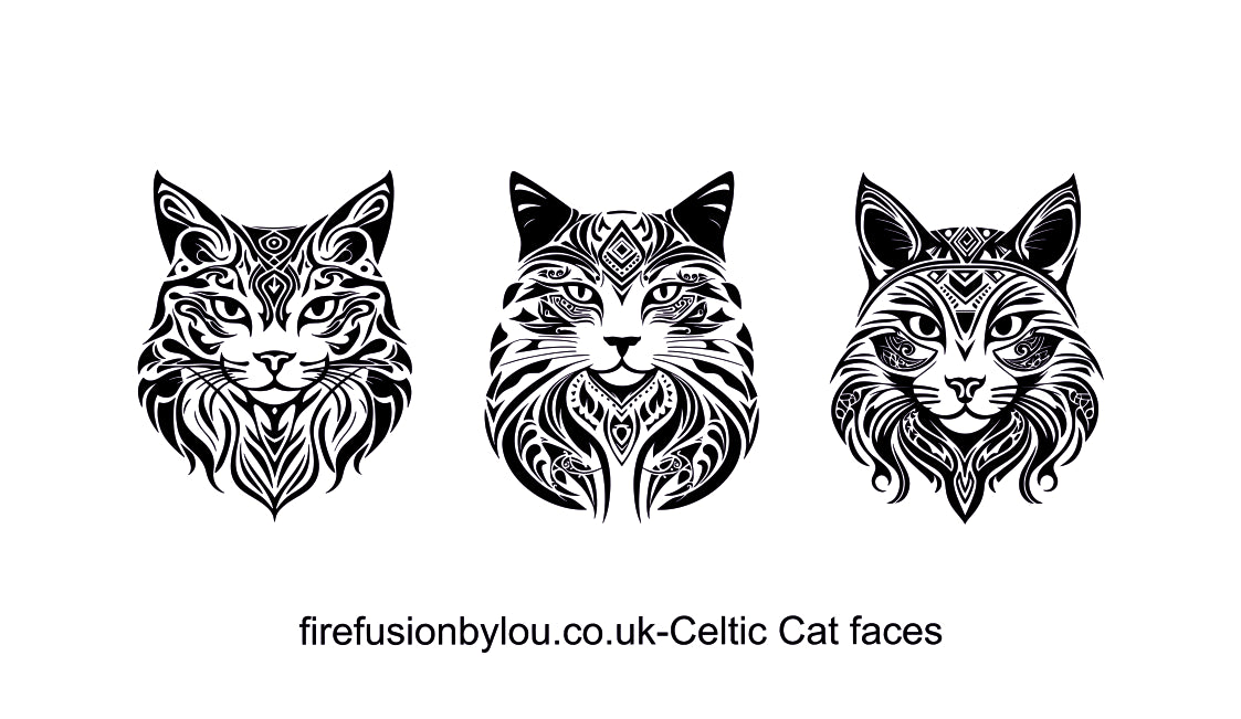 Texture Mat – Celtic Cats Faces 95 x 55 mm